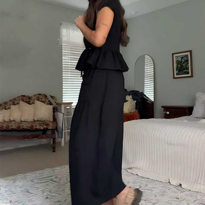 🔥Hot Deals-Women’s Pleated Top & Wide-Leg Pants Set
