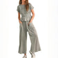 🔥Hot Deals-Women’s Pleated Top & Wide-Leg Pants Set