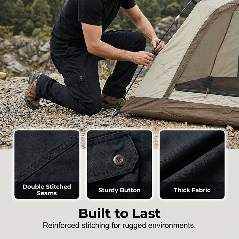 👖 50% OFF NOW! 🛠️ Men's Cotton Cargo Tactical Pants – Multi-Pocket, Reinforced Construction & Adjustable Waist