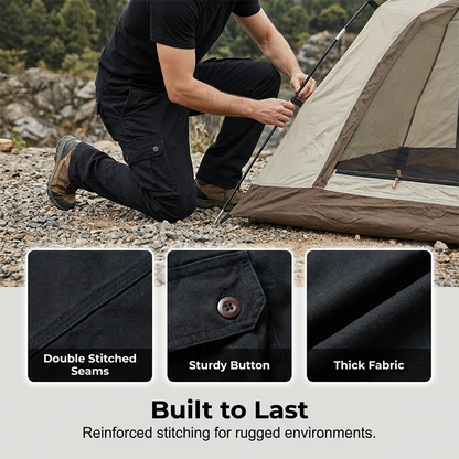 👖 50% OFF NOW! 🛠️ Men's Cotton Cargo Tactical Pants – Multi-Pocket, Reinforced Construction & Adjustable Waist