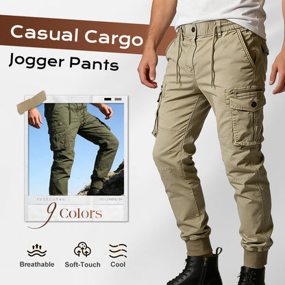 Men's Casual Cargo Jogger Pants with Pockets