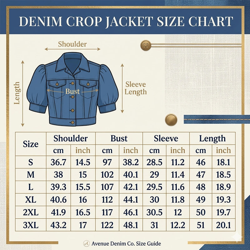 🧥 50% OFF NOW! ✨Women's Puff Short Sleeve Cropped Denim Jacket