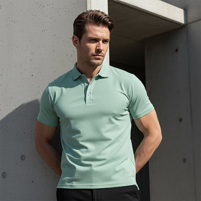 🥳2026 HOT SALE🥳💞50K+ SOLD!👔⚡ 50% OFF! Men's Lapel Tee – Wrinkle‑free, quick‑dry fabric. Tailored fit, 5 colors. Machine washable. Your smart‑casual essential. 🛡️🕊️