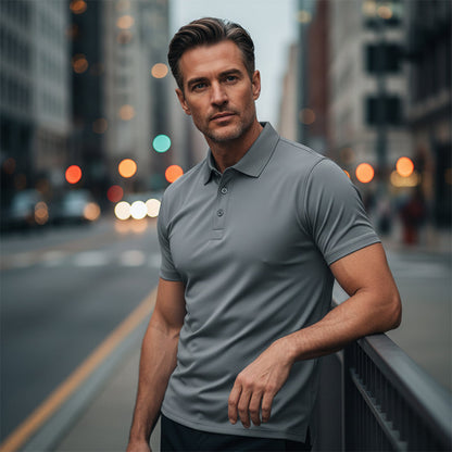 🥳2026 HOT SALE🥳💞50K+ SOLD!👔⚡ 50% OFF! Men's Lapel Tee – Wrinkle‑free, quick‑dry fabric. Tailored fit, 5 colors. Machine washable. Your smart‑casual essential. 🛡️🕊️