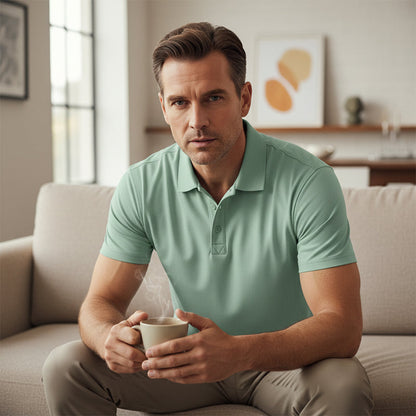 🥳2026 HOT SALE🥳💞50K+ SOLD!👔⚡ 50% OFF! Men's Lapel Tee – Wrinkle‑free, quick‑dry fabric. Tailored fit, 5 colors. Machine washable. Your smart‑casual essential. 🛡️🕊️