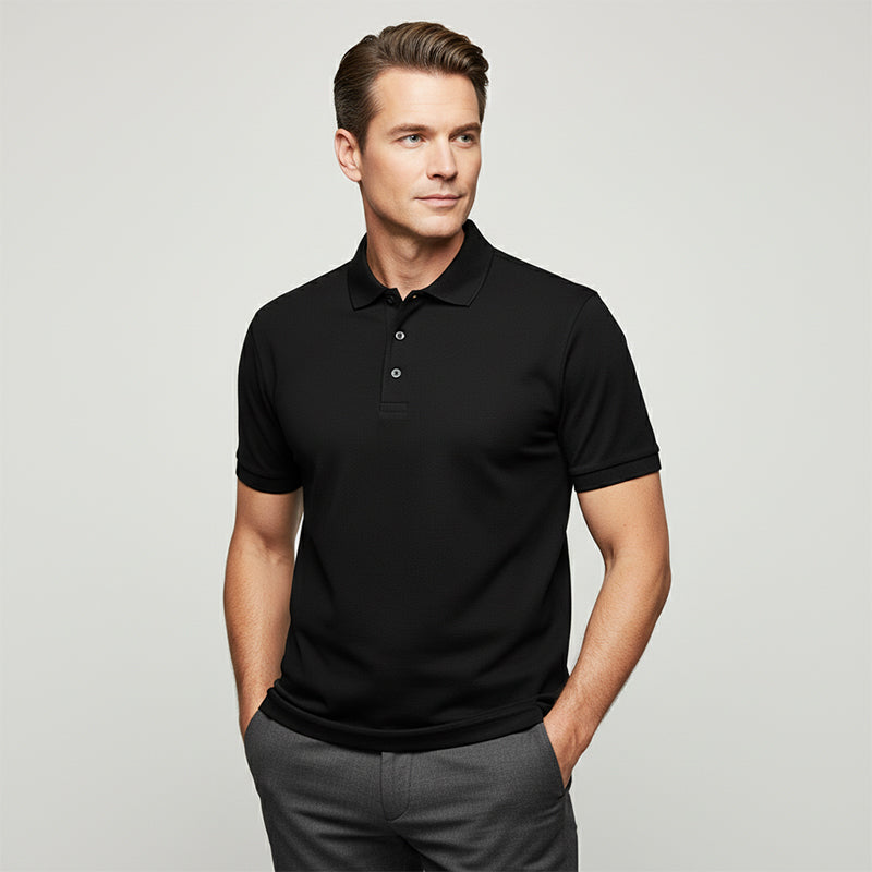 🥳2026 HOT SALE🥳💞50K+ SOLD!👔⚡ 50% OFF! Men's Lapel Tee – Wrinkle‑free, quick‑dry fabric. Tailored fit, 5 colors. Machine washable. Your smart‑casual essential. 🛡️🕊️