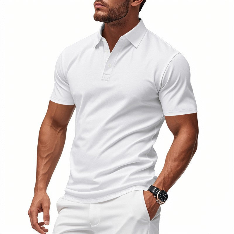 🥳2026 HOT SALE🥳💞50K+ SOLD!👔⚡ 50% OFF! Men's Lapel Tee – Wrinkle‑free, quick‑dry fabric. Tailored fit, 5 colors. Machine washable. Your smart‑casual essential. 🛡️🕊️