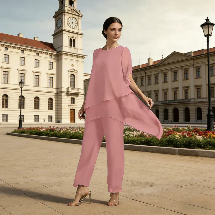 📢2026 Hot Sale 50% OFF💞Charming Irregular Top & Wide Leg Pants Set✨Comfortable, elegant & perfect for spring 🌸