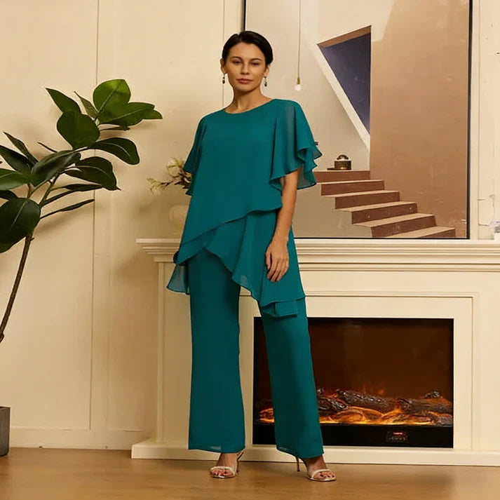 📢2026 Hot Sale 50% OFF💞Charming Irregular Top & Wide Leg Pants Set✨Comfortable, elegant & perfect for spring 🌸