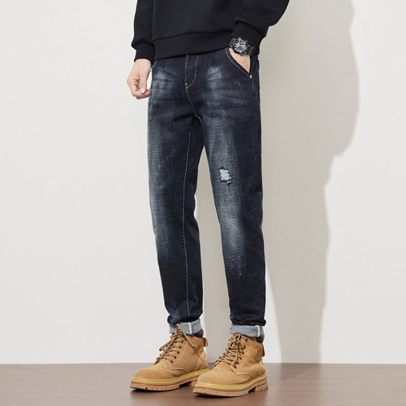 👖 50% OFF NOW! 🔥 Men's Stretch Tapered Denim Jeans – Comfortable Fit, Modern Tapered Cut & Perfect for Everyday Wear 💙