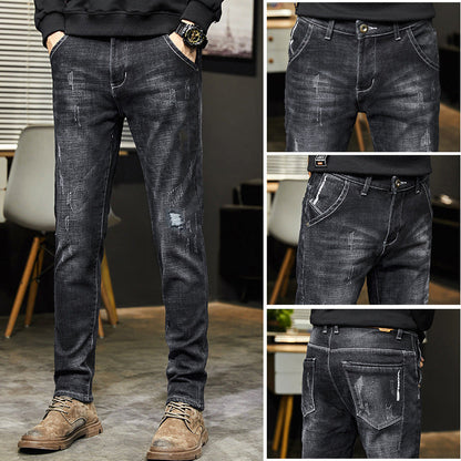 👖 50% OFF NOW! 🔥 Men's Stretch Tapered Denim Jeans – Comfortable Fit, Modern Tapered Cut & Perfect for Everyday Wear 💙