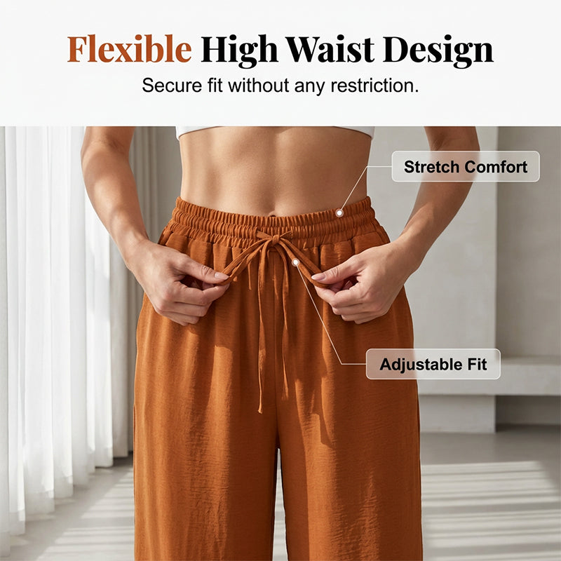 Women's Casual High Waist Wide-Leg Pants