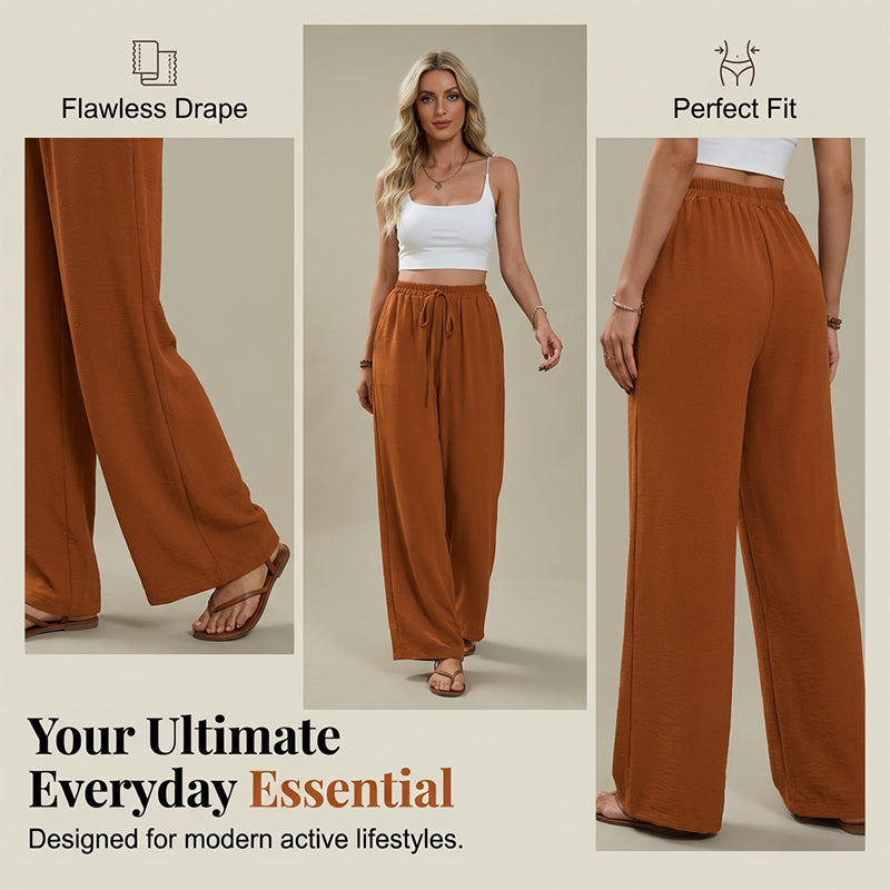Women's Casual High Waist Wide-Leg Pants