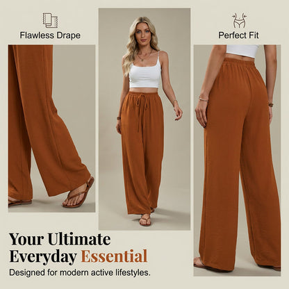 Women's Casual High Waist Wide-Leg Pants