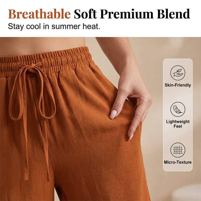 Women's Casual High Waist Wide-Leg Pants