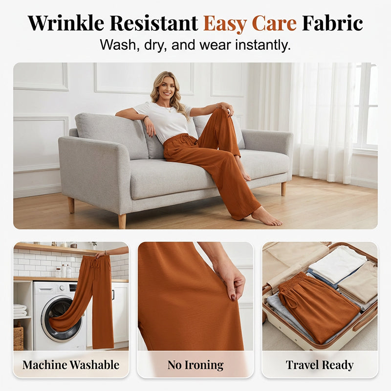 Women's Casual High Waist Wide-Leg Pants