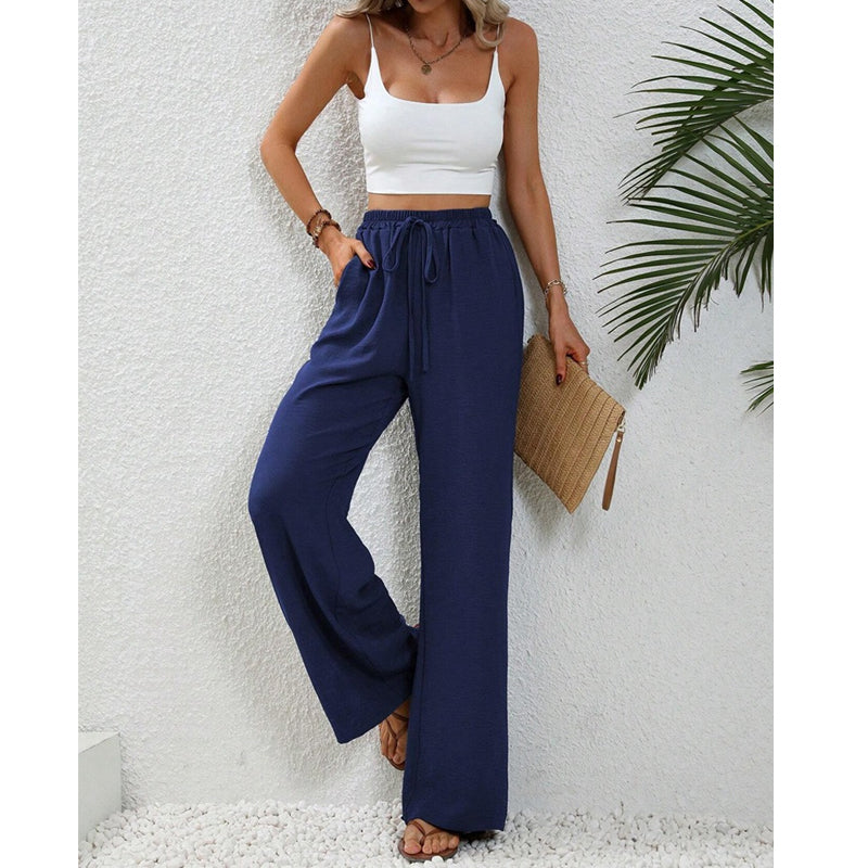 Women's Casual High Waist Wide-Leg Pants