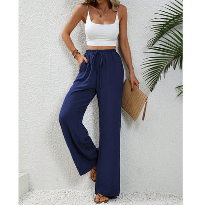 Women's Casual High Waist Wide-Leg Pants