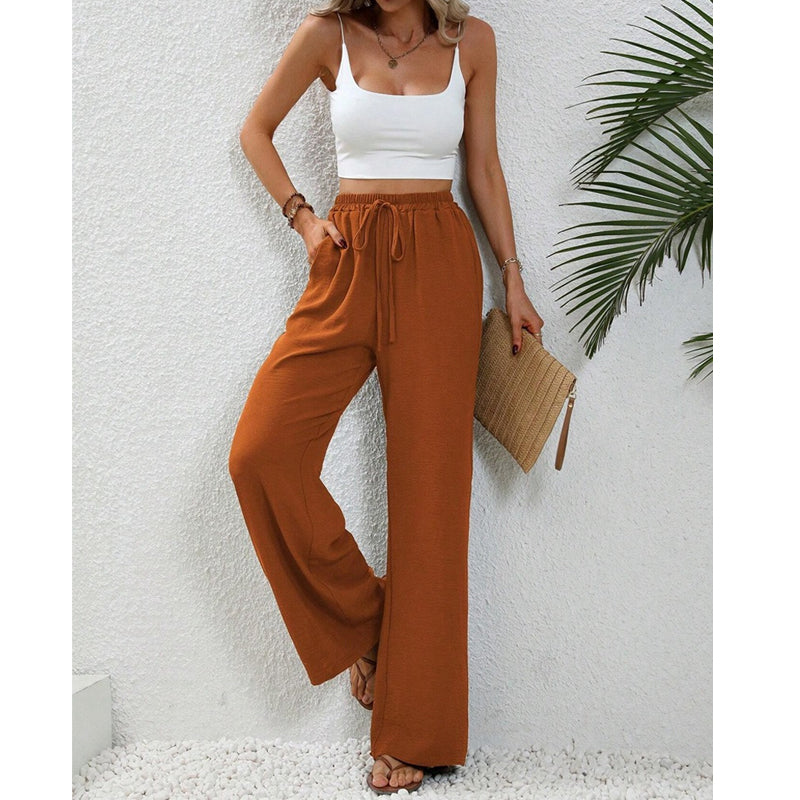 Women's Casual High Waist Wide-Leg Pants
