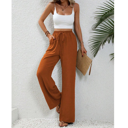 Women's Casual High Waist Wide-Leg Pants