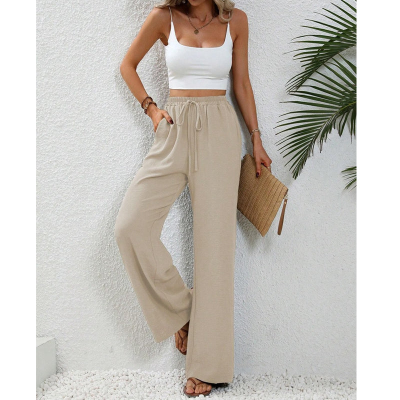Women's Casual High Waist Wide-Leg Pants