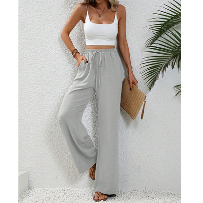 Women's Casual High Waist Wide-Leg Pants