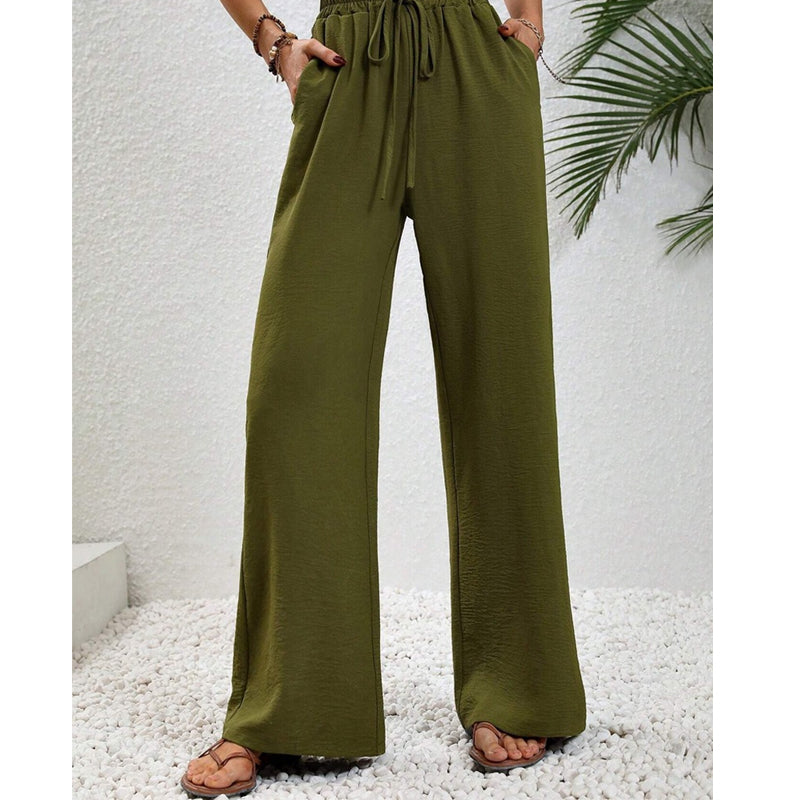 Women's Casual High Waist Wide-Leg Pants