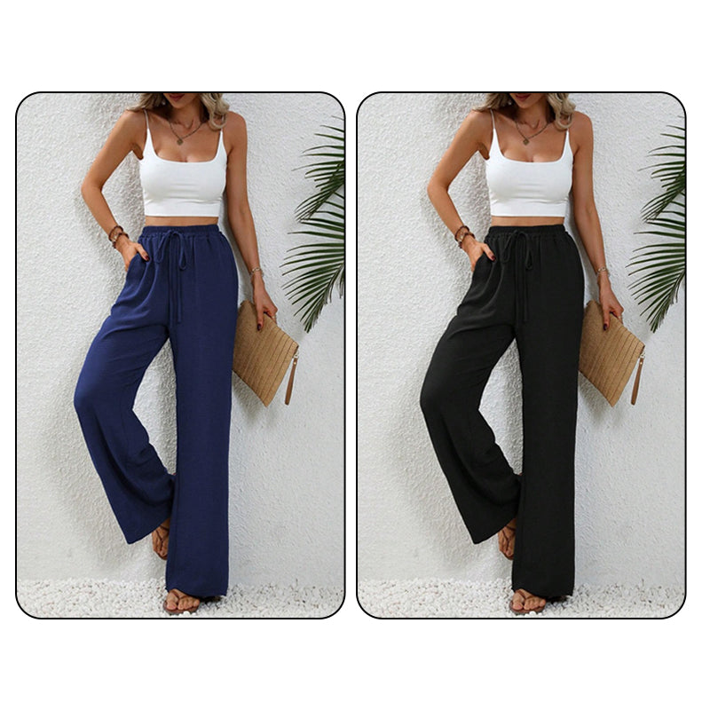 Women's Casual High Waist Wide-Leg Pants