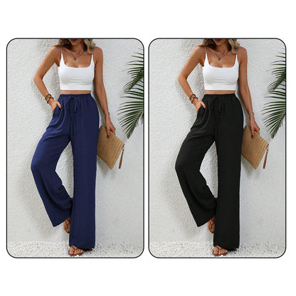 Women's Casual High Waist Wide-Leg Pants