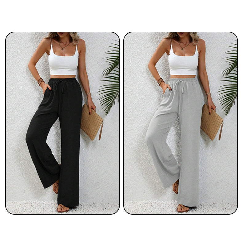 Women's Casual High Waist Wide-Leg Pants