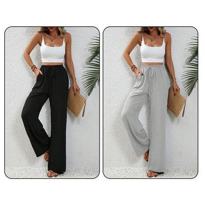 Women's Casual High Waist Wide-Leg Pants