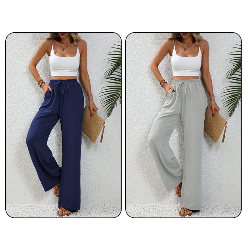 Women's Casual High Waist Wide-Leg Pants