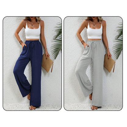 Women's Casual High Waist Wide-Leg Pants