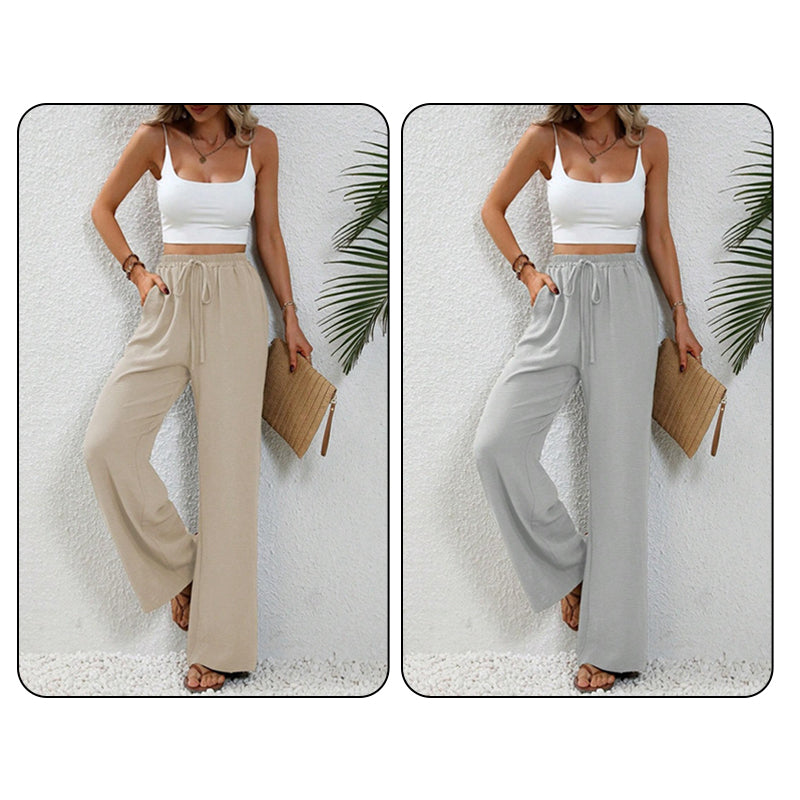 Women's Casual High Waist Wide-Leg Pants