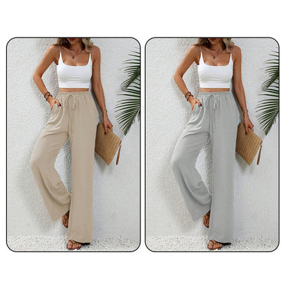 Women's Casual High Waist Wide-Leg Pants