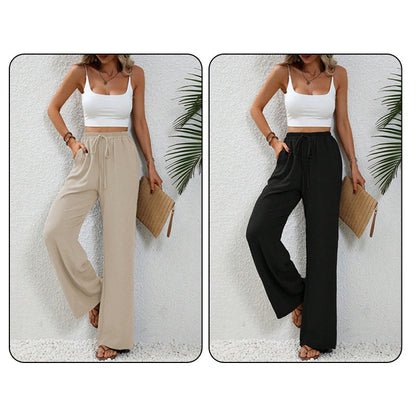 Women's Casual High Waist Wide-Leg Pants