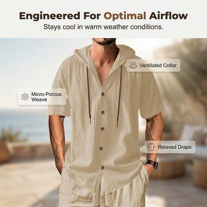 Men's Casual Hooded Shirt & Pants Set