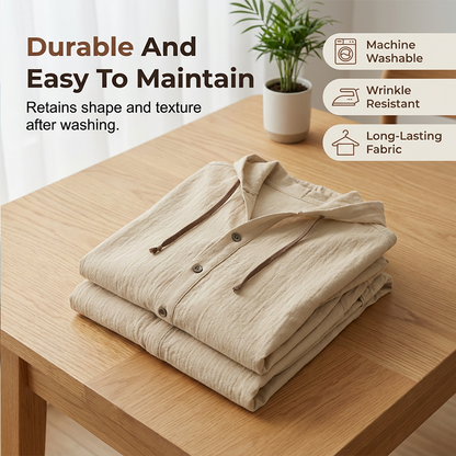 Men's Casual Hooded Shirt & Pants Set
