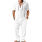 Men's Casual Hooded Shirt & Pants Set