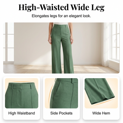 Chic Sleeveless Crop Top and High-Waist Trousers Set