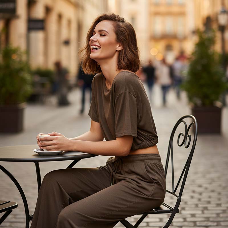 👗 LIMITED-TIME 50% OFF! 💥 Women's Off-Shoulder Top & Pants 2-Piece Set – Asymmetrical, Wide-Leg, Soft Fabric ⚡