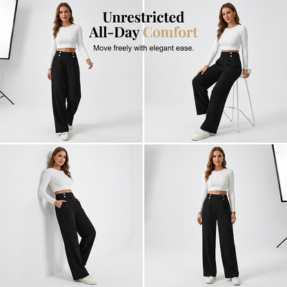 Women's High-Waist Wide-Leg Trousers
