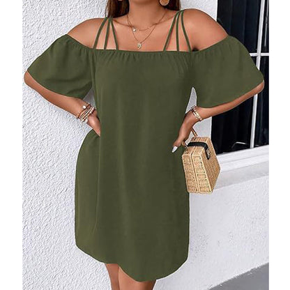 🔥HOT SALE 49% OFF!👗 Women's Elegant Solid Color Mini Dress