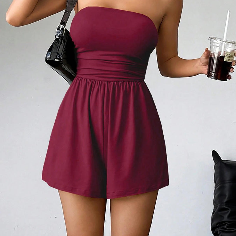 Women's Strapless A-Line Romper