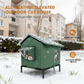 ⏰FREE SHIPPING🔥LIMITED TIME 50% OFF! 🐾 Waterproof Outdoor Cat House – Thermal Aluminium Lining, Elevated 12cm, Foldable, Weatherproof – Warm & Dry Shelter for Feral or Outdoor Cats (M/L, Black/Dark Grey/Dark Green)