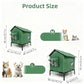 ⏰FREE SHIPPING🔥LIMITED TIME 50% OFF! 🐾 Waterproof Outdoor Cat House – Thermal Aluminium Lining, Elevated 12cm, Foldable, Weatherproof – Warm & Dry Shelter for Feral or Outdoor Cats (M/L, Black/Dark Grey/Dark Green)