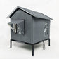 ⏰FREE SHIPPING🔥LIMITED TIME 50% OFF! 🐾 Waterproof Outdoor Cat House – Thermal Aluminium Lining, Elevated 12cm, Foldable, Weatherproof – Warm & Dry Shelter for Feral or Outdoor Cats (M/L, Black/Dark Grey/Dark Green)