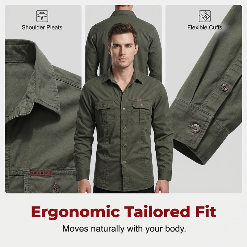 🔥2026 New Arrival ＆ Hot Sale🔥 Men’s Long Sleeve Cotton Workwear Shirt – Durable, Comfortable & Perfect for Everyday Work ✨💪