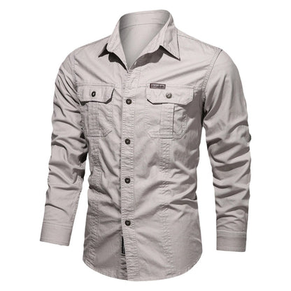 🔥2026 New Arrival ＆ Hot Sale🔥 Men’s Long Sleeve Cotton Workwear Shirt – Durable, Comfortable & Perfect for Everyday Work ✨💪