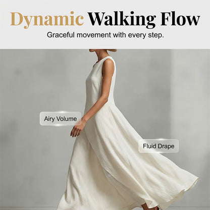 Chic Asymmetrical Sleeveless Maxi Dress
